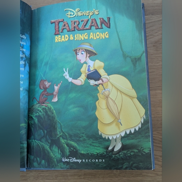 Vintage 1999 Disney's Tarzan Read & Sing Along Hardcover Book - Picture 9 of 13